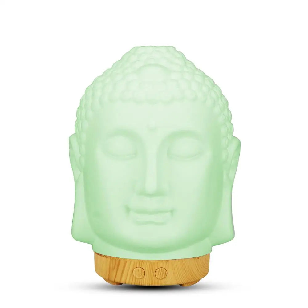 Humidificateur à tête de Bouddha avec lampe de nuit